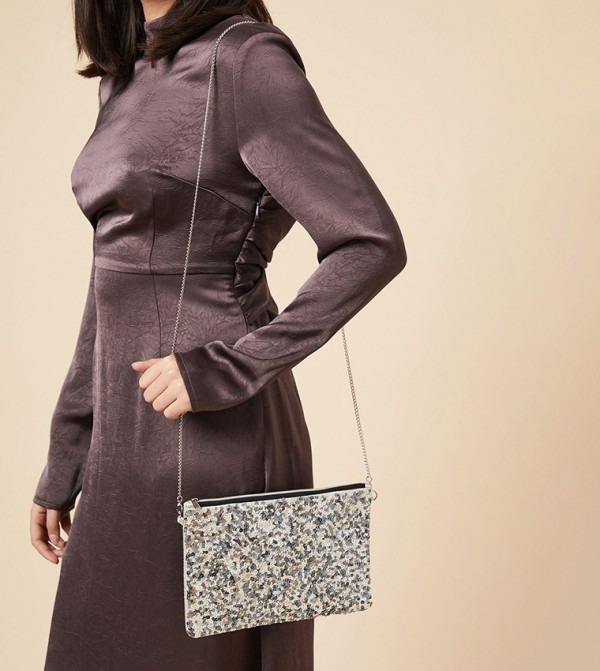 Sequined Crossbody Bag