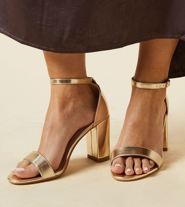 Wide Fit Spark Block Heel Sandals
