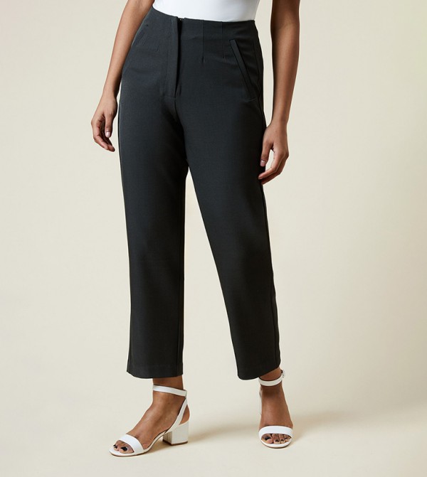 Petite Straight Ankle Grazer Trousers