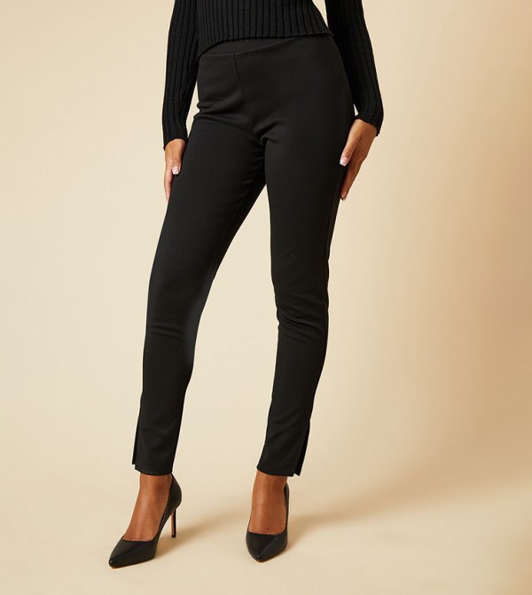 Split Detail Ponte Trousers