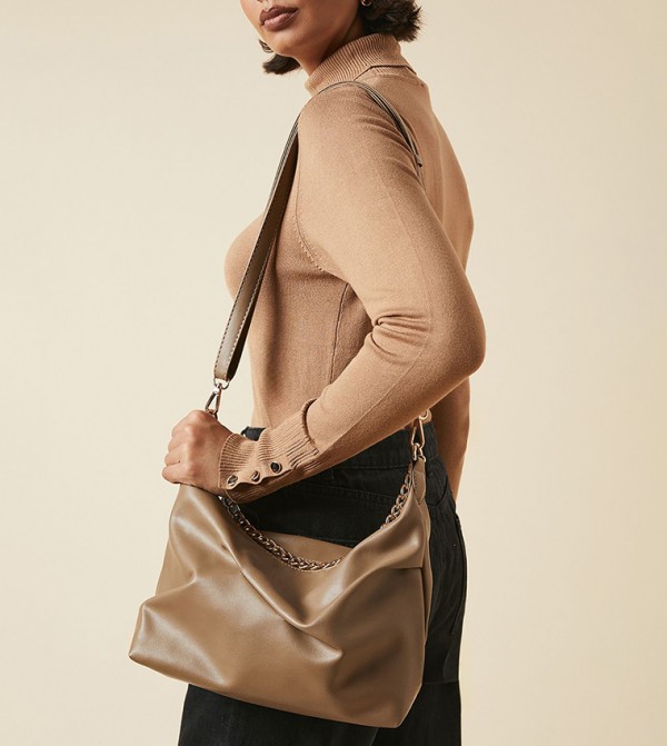 Delia Chain Strap Shoulder Bag with Detachable Strap