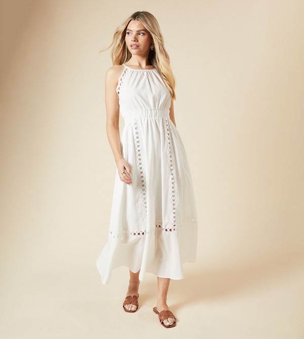 Trim Halterneck Midaxi Dress