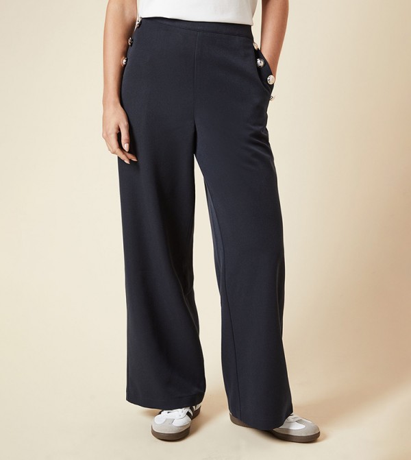 Petite Tailored Wide Leg Trousers