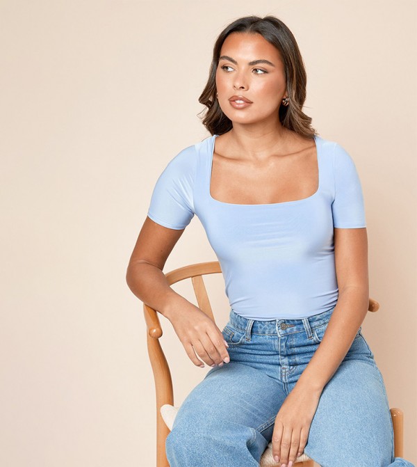 Double Layer Square Neck Top
