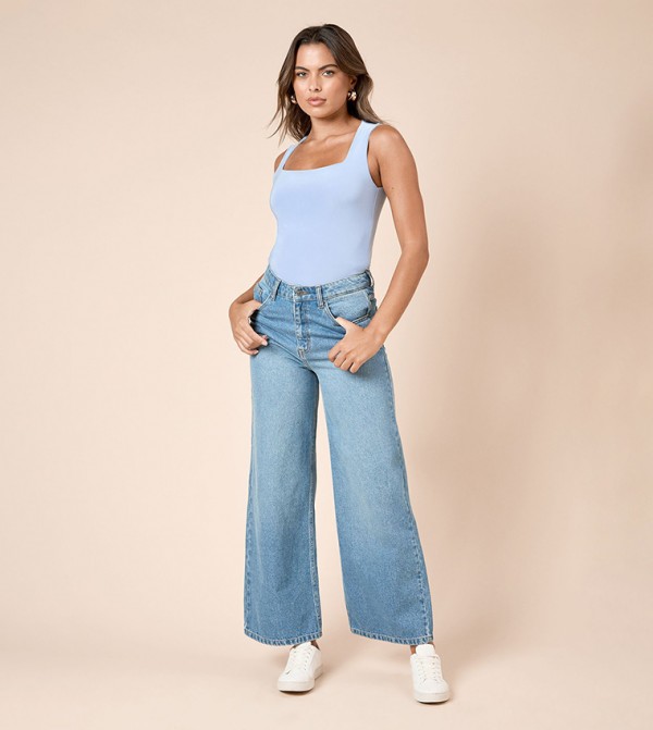 Double Layer Square Neck Sleeveless Top