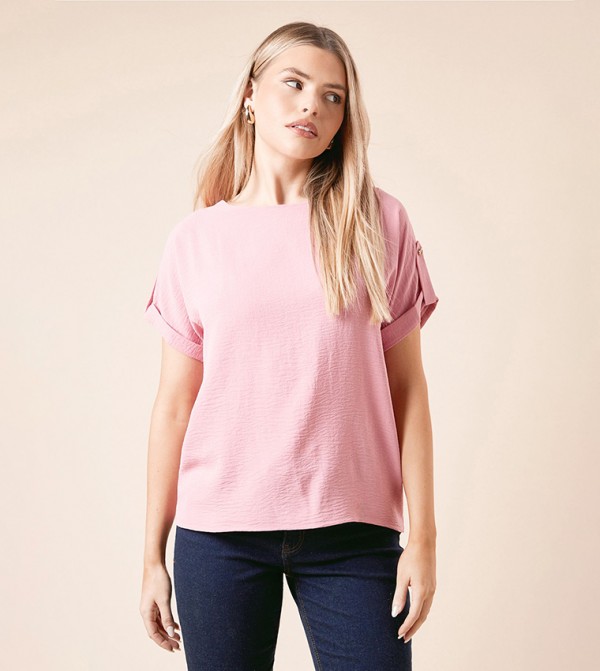 Textured Short Sleeves Top
