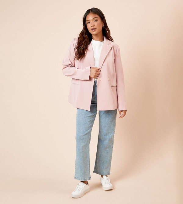 Petite Tailored Seam Front Detail Blazer