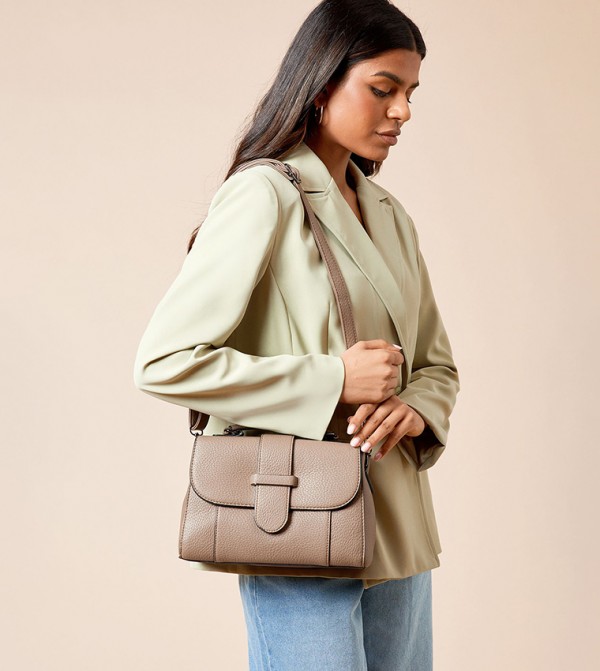 Rita Faux Leather Slouch Shoulder Bag With Tassel Detail