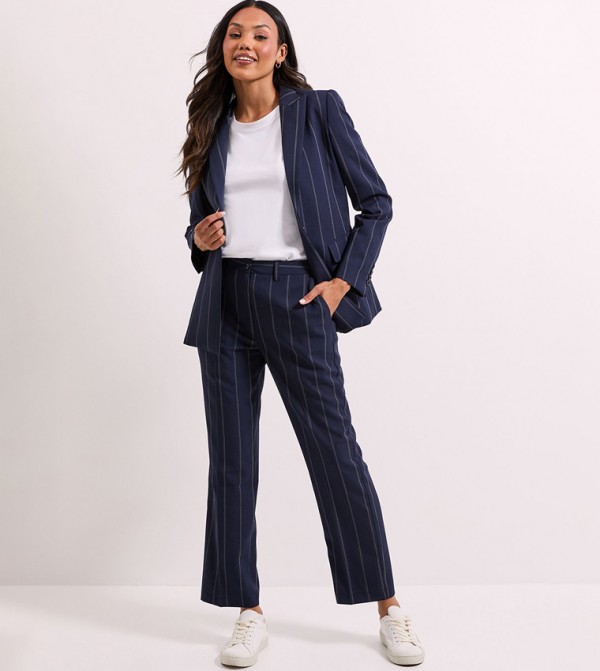 Striped Ankle Grazer Trousers