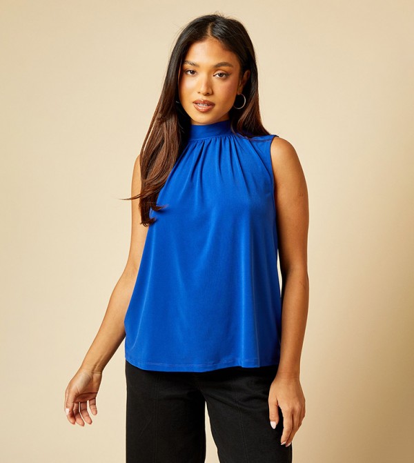 Petite Tie Back Jersey Sleeveless Top