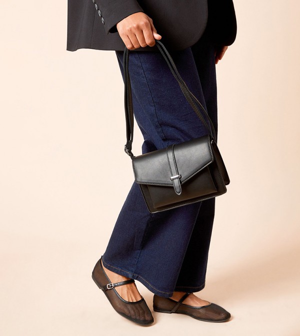 Paris Faux Leather Adjustable Strap Crossbody Bag