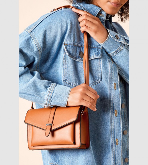 Paris Faux Leather Adjustable Strap Crossbody Bag
