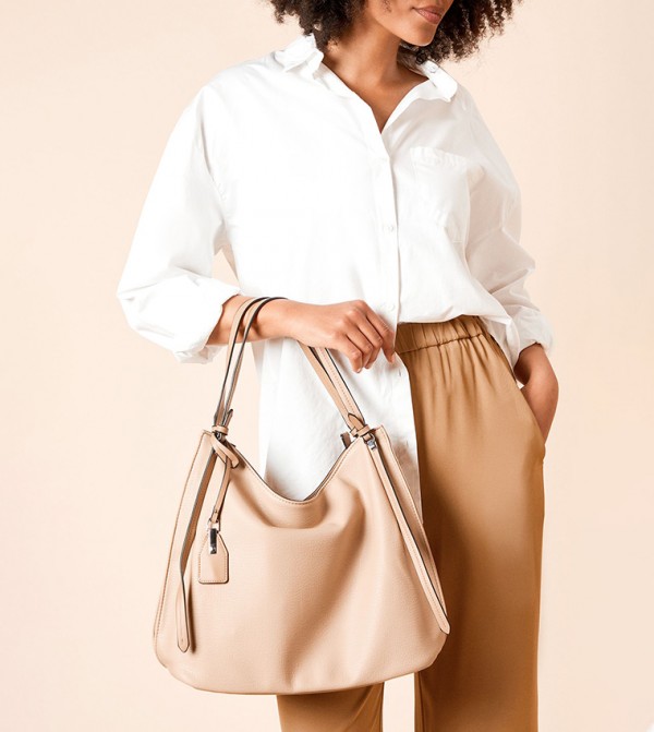 Stockholm Faux Leather Slouch Shoulder Bag with Sling