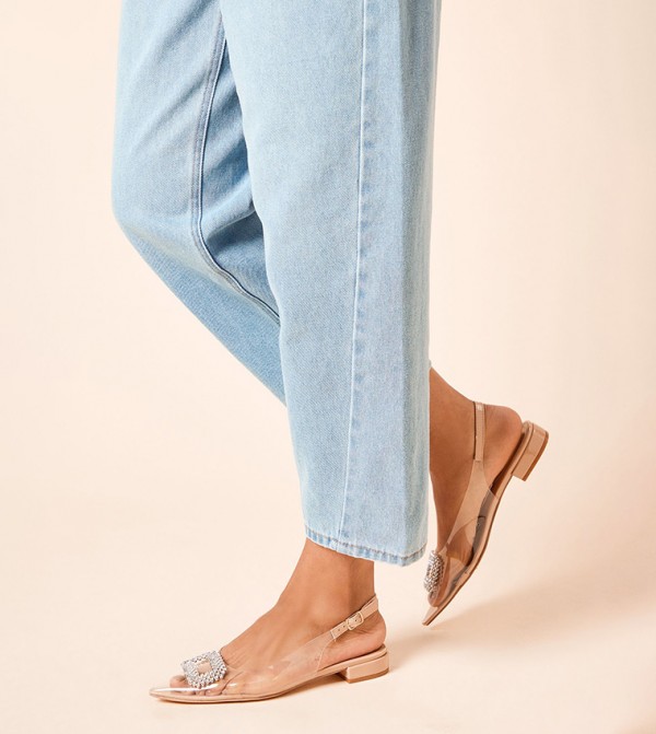 Bess Slingback with Brooch Detail Slingback Flats