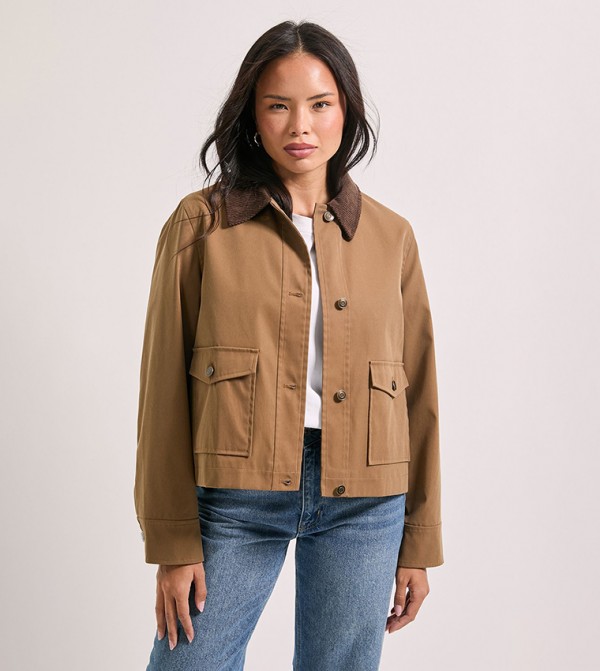 Cord Collar Long Sleeves Jacket