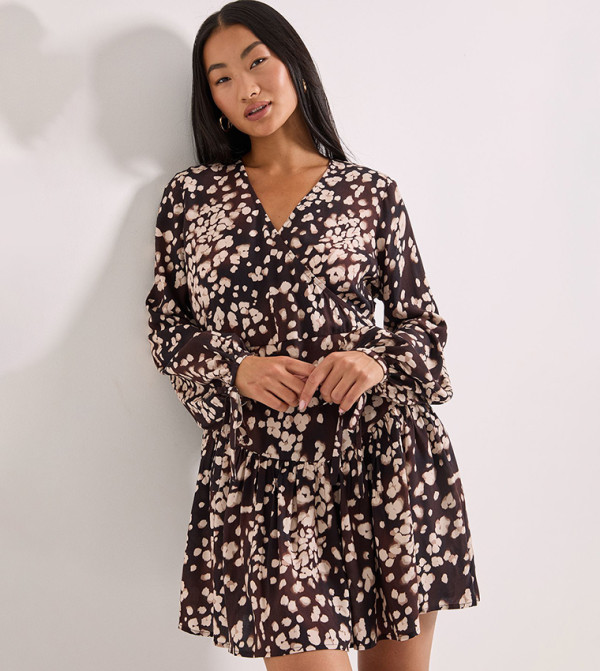 فستان ميني لف بطبعة 