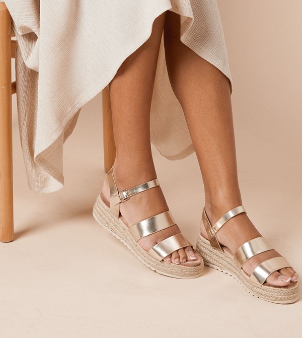 RINGO Ankle Strap Espadrille Wedges