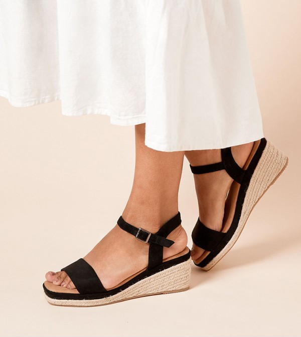 Regina Espadrille Square Toe Wedge Sandals