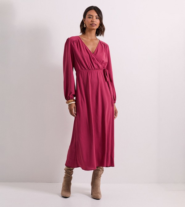 فستان ميدي لف كم بلوسون