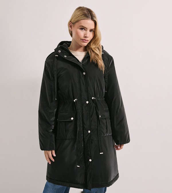 Barrel Sleeves Parka Coat