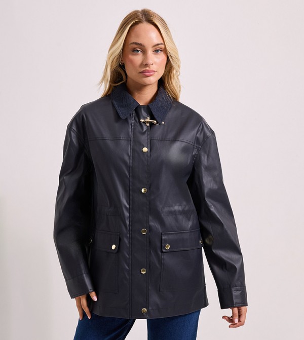Long Sleeves Heritage Waxed Jacket