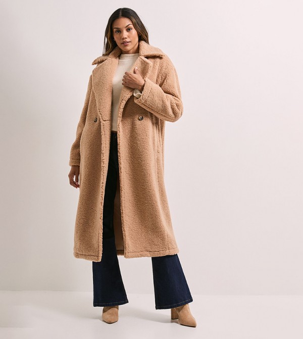 Cosy Teddy Long Sleeves Oversized Coat