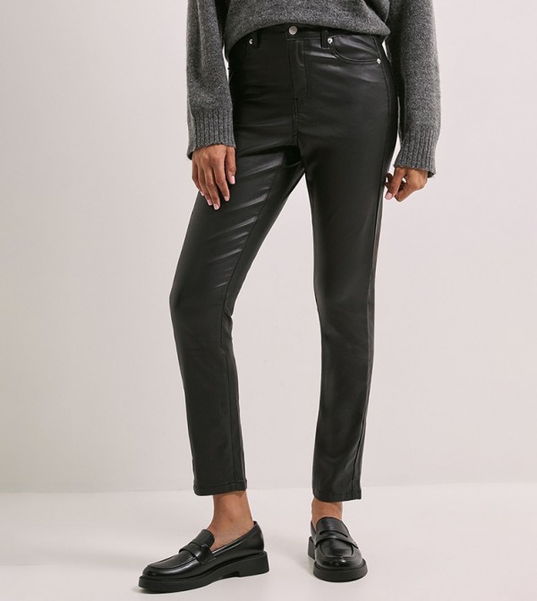 Coated Skinny Fit Jeans