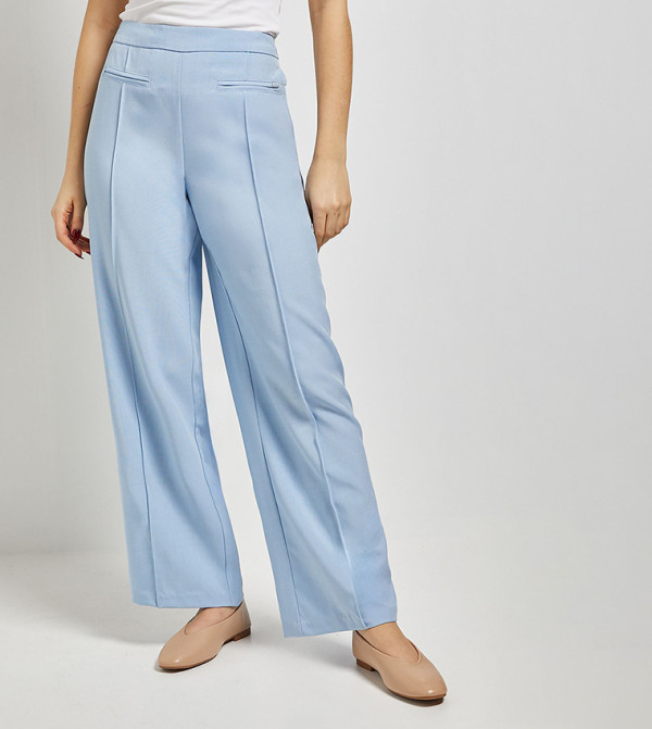 بنطلون بقصة مستقيمة بخصر مرن