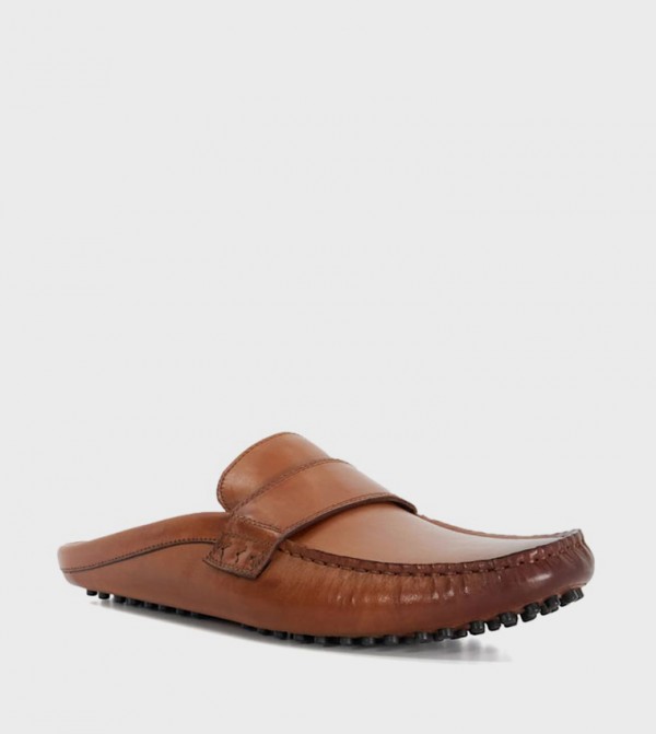 BRANDOS Round Toe Loafer Mules