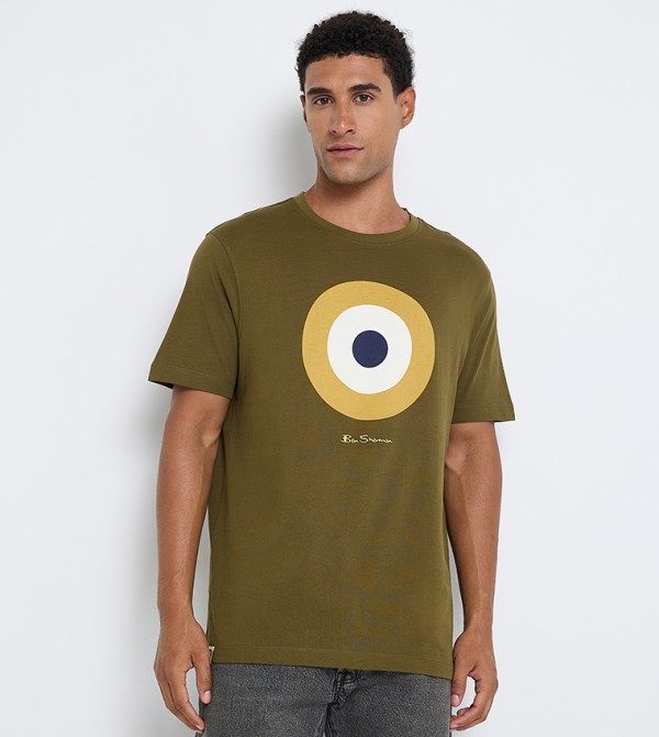 Printed Cotton Crew Neck T-Shirt
