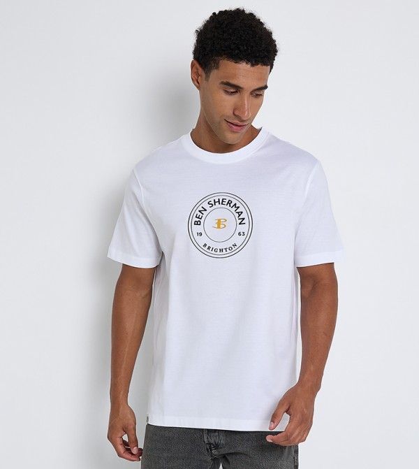 Printed Crew Neck Cotton T-Shirt