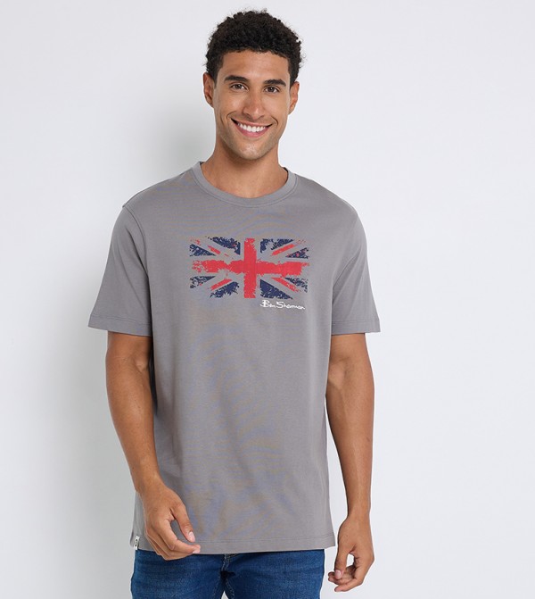 Printed Crew Neck Cotton T-Shirt