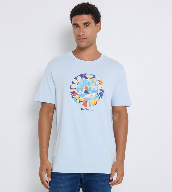 Printed Crew Neck Cotton T-Shirt