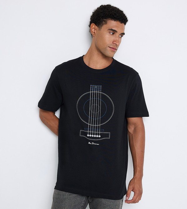 Printed Crew Neck Cotton T-Shirt