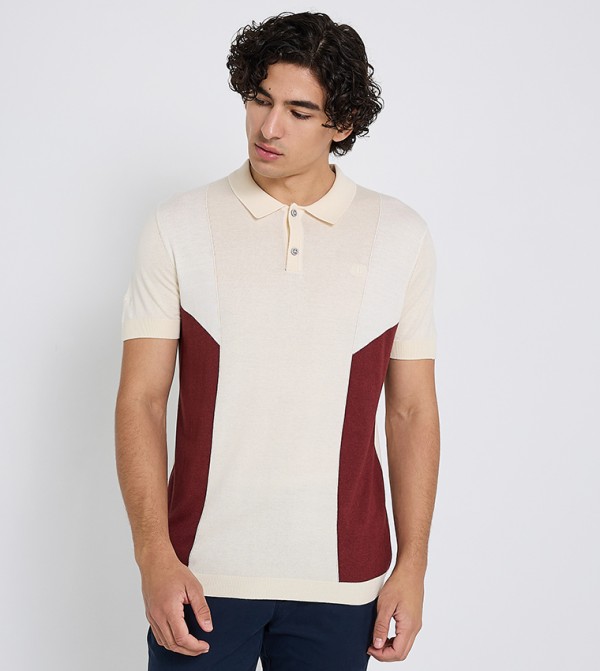 Color Block Short Sleeves Polo T-Shirt