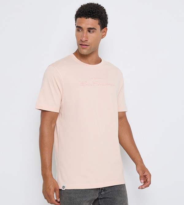 Logo Embroidered Crew Neck T-Shirt