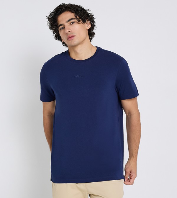 Logo Embroidered Crew Neck T-Shirt