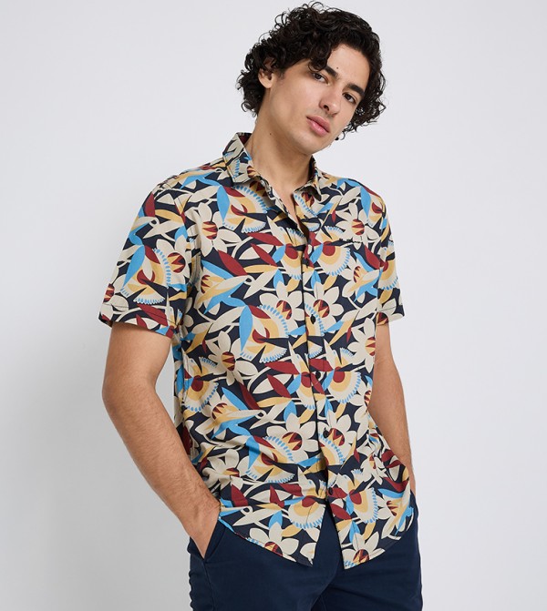 Patterned Short Sleeves Shirt