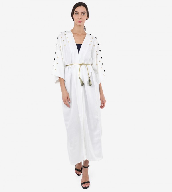 Embellished Rosette Bisht