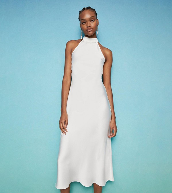 High neck on sale slip dress