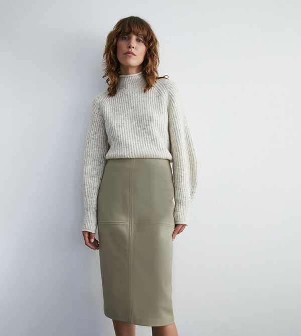 Khaki pencil skirt outlet easy