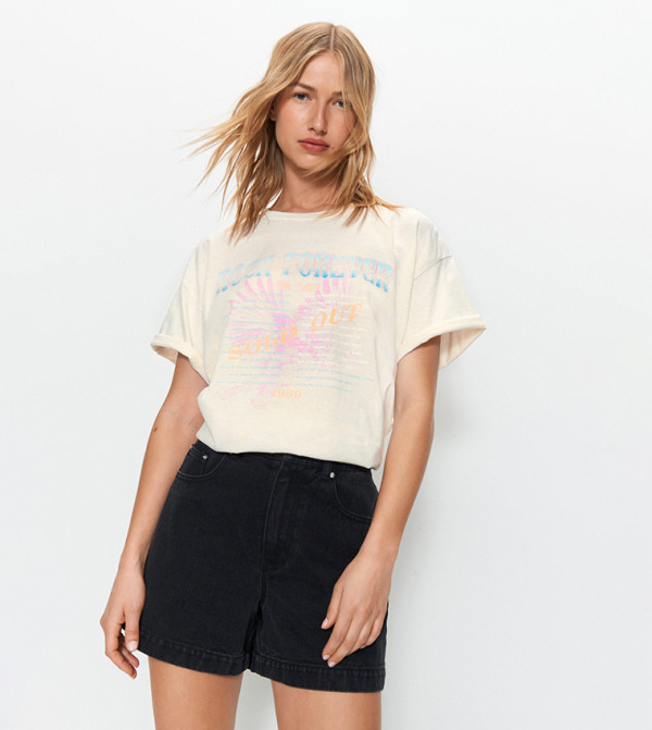 Unisex Forever Summer Tee Ecru