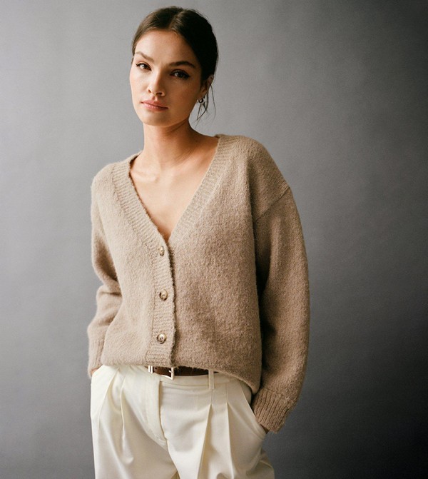 Oversized white clearance cardigan sweater