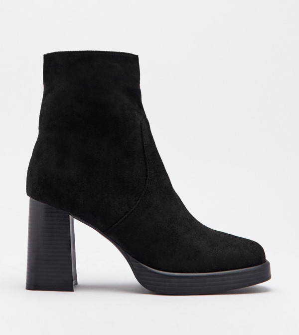 Square Toe Suede Boots main image 1