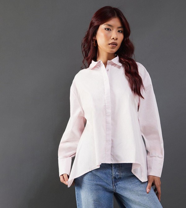 Poplin Open Tie Back Shirt