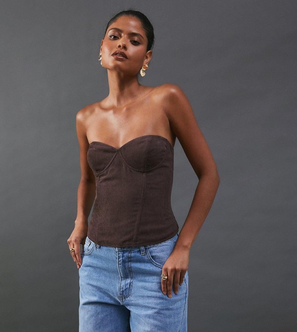 Cord Bustier Top