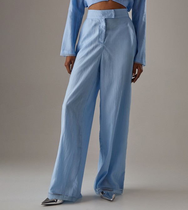 High Waist Wide Leg Trousers
