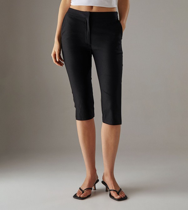 High Waist Capri Trousers