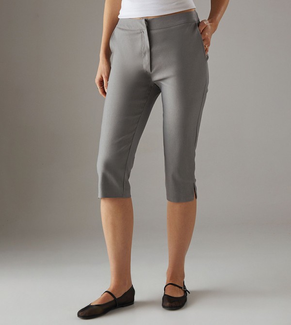 High Waist Capri Trousers