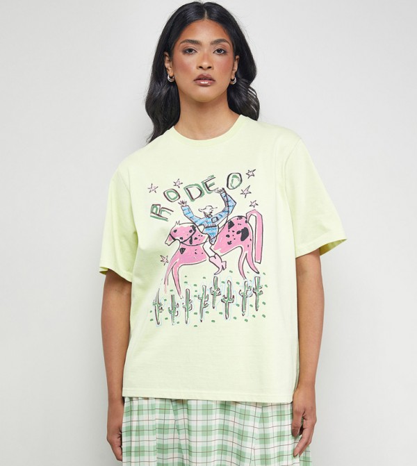 Tony Rodeo Printed Oversized T-Shirt